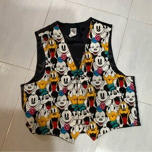 Vintage Mickey & Co. Disney Vest Size L USA Mouse Goofy Donald Minnie